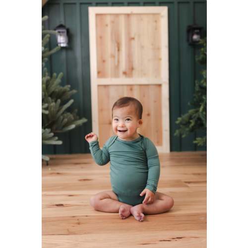 Long Sleeve Bodysuit in Pine