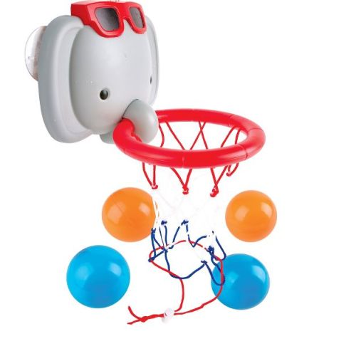 Hape: Elephant Pal Bathtub Basketball Hoop with 4 Floating Soft Balls