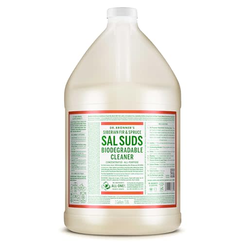 Dr. Bronner's Sal Suds All-Purpose Cleaner, Fir & Spruce Pine, 1 Gallon | Multi-Purpose Cleaner & Degreaser for Floors, Mop Solution, Dish Soap, Laundry & Spray Refill - Concentrated & Biodegradable