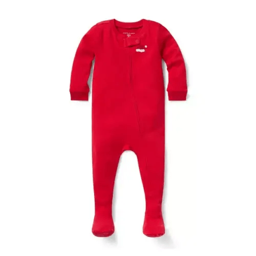 Baby Red Pepper Baby Organic Cotton First Christmas Footed Pajama by Janie and Jack