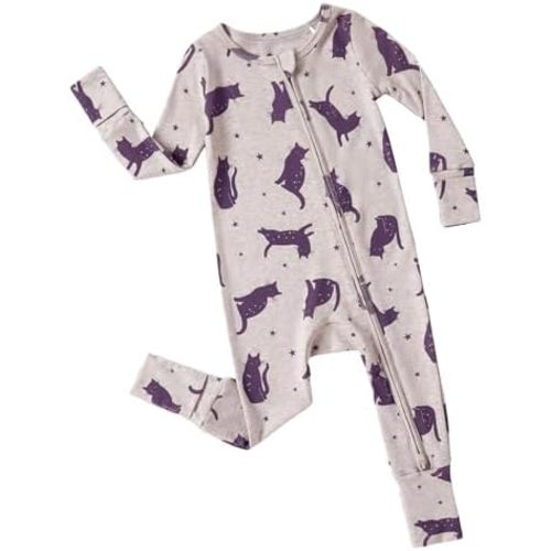 PATPAT Baby Clothes with Premium Soft Wool, Footie Pajama for Baby Boy Girl, Tencel Lyocell Romper Sleeper with 2-Way Zipper