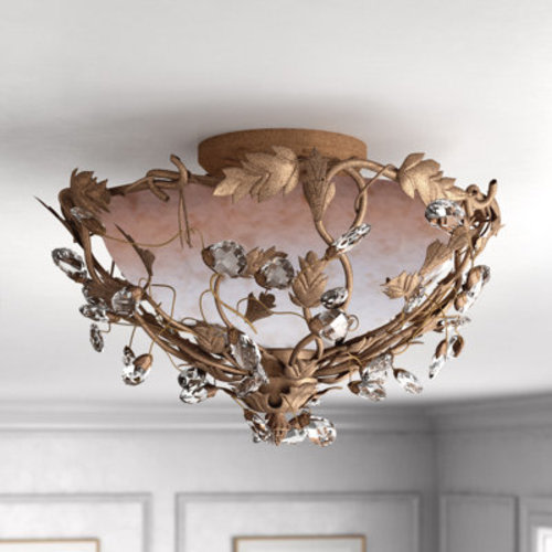 Ophelia & Co. Askolds 3 -Light 16.5" Semi Flush Mount & Reviews | Wayfair