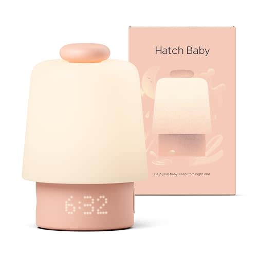 Hatch Baby Sound Machine, Night Light | Hatch Baby (Peach) | Sleep Support | Registry Essential, Routine Builder, Time-to-Rise Alarm Clock, White Noise, Nursery Stories, Toddler Kids (Wi-Fi)