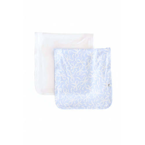 Blue-tiful Bows 2pc Burp Cloth Set