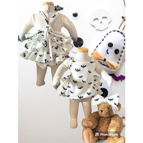 Bats Baby Romper, Cute Halloween Outfit, Bat Costume for Babies, Newborn Halloween Onesie, Halloween Baby Clothes