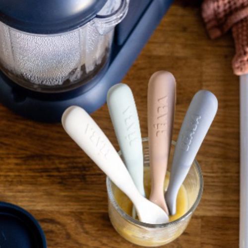 Set of 4 Easy-Grip 1st Stage Single Tone Silicone Spoons