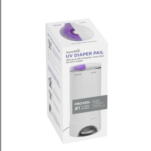 UV Sterilizing Diaper Pail | Baby Diapering & Nursery Essentials | Munchkin