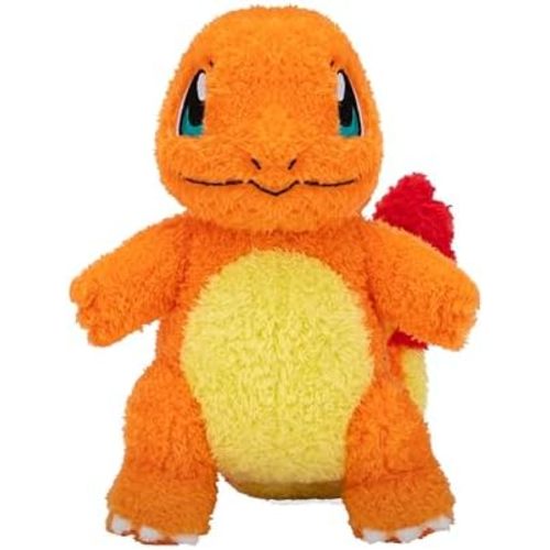 Pokemon Cuddly Charmander Plush - 8-Inch Soft Shaggy Plush with Authentic Details