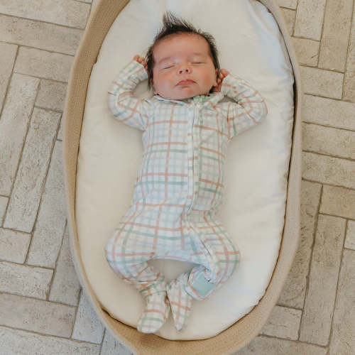 Copper Pearl - Zip-Up Footie Pajama, Madelyn, Newborn