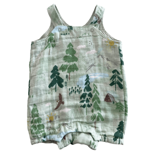 Muslin Overall Shortie, Mountain Cabin