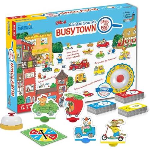 Amazon.com: Richard Scarry's Busytown Seek & Find Game, Preschool Learning, Ages 3+ | Richard Scarry's Busytown Seek & Find Game, Search & Find Preschool Learning Game for Kids, Ages 3+, 2–4 Players