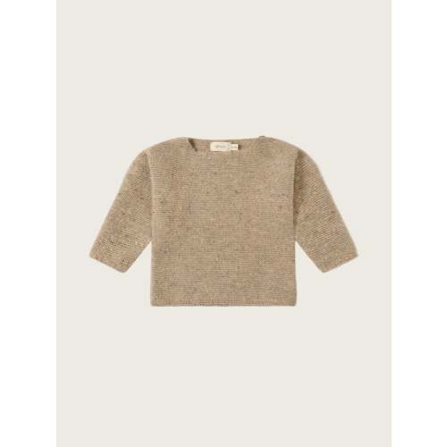 Oatmeal Shoulder Button Wool Jumper ~ Organic Zoo