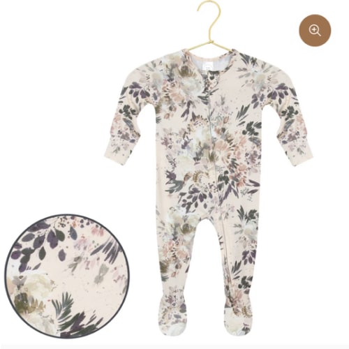 Hazel Zipper Footies, Newborn - 3 Months