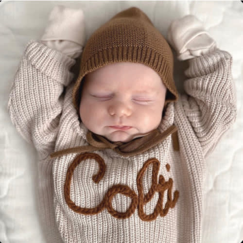 Hand Knitted Personalized Sweater - Asher