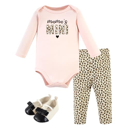 Hudson Baby Unisex Baby Cotton Bodysuit, Pant and Shoe Set