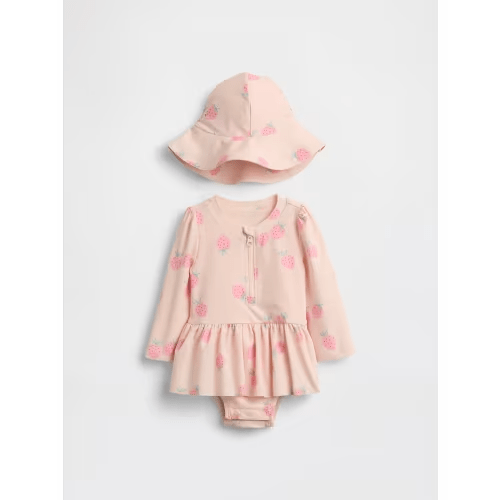 Baby Strawberry Rash Guard Swim Set