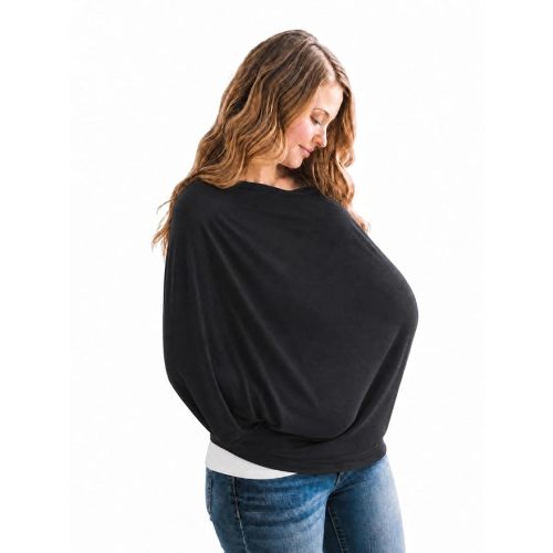 Copper Pearl Nursing Cover for Breastfeeding – Multi-Use Baby Car Seat Cover, Stroller Cover & Breast Feeding Cover Up for Women, Stretchy Breathable High Quality Cover for Boy or Girl, Midnight