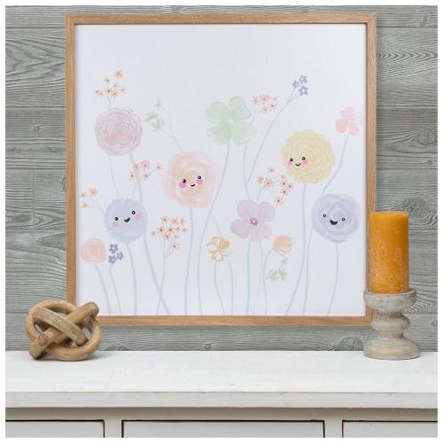 Flowers With Faces Wood Wall Decor