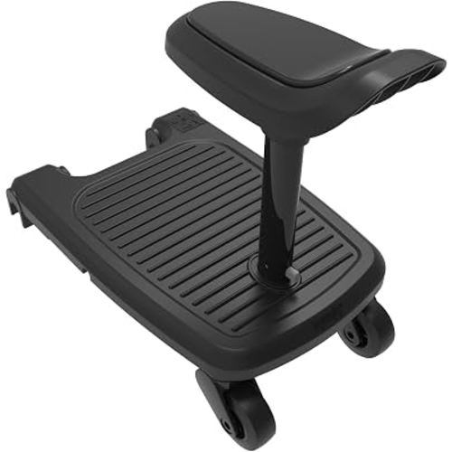 Ingenuity Foldaway Ride-On Board with Removable Seat, 2-in-1 Standing or Seated Toddler Ride, Folds with Stroller, Compatible with 3DSuite Stroller