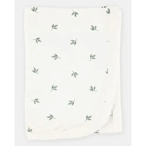 Baby Leaf Print PurelySoft Blanket - Ivory | Carter's