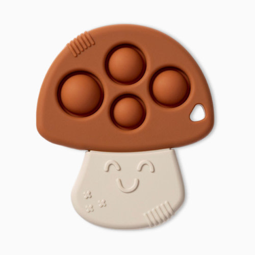 Itzy Ritzy Silicone Teether with Sensory Popper - Mushroom