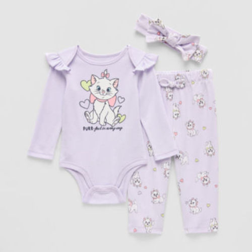 Baby Girls 3-pc. Marie Pant Set