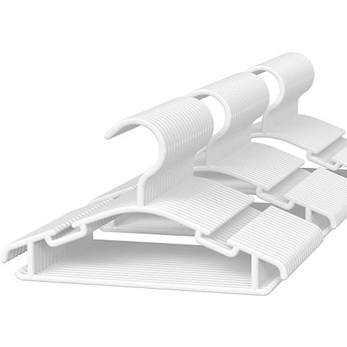 Baby Hangers for Closet - Baby Clothes Hangers 60 Pack Plastic Kids Hangers Clothing Infant Toddler Childrens Hangers White - 60PCS