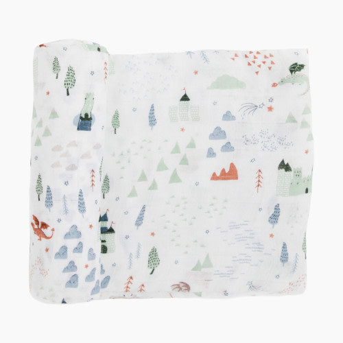 Little Unicorn Deluxe Muslin Swaddle Single - Dragon Days, Large
