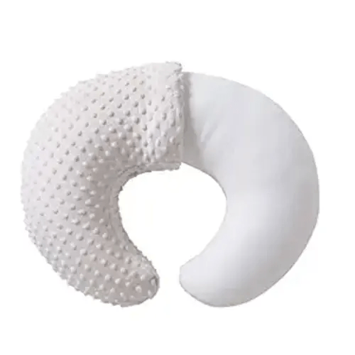 Nursing Pillow and Positioner, Breastfeeding, Bottle Feeding, Baby Sitting Support with Removable Ultra Soft Cover, Tummy Time Support for Baby Boys and Girls (Beige)