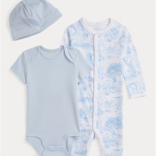 Toile Cotton 3-Piece Gift Set