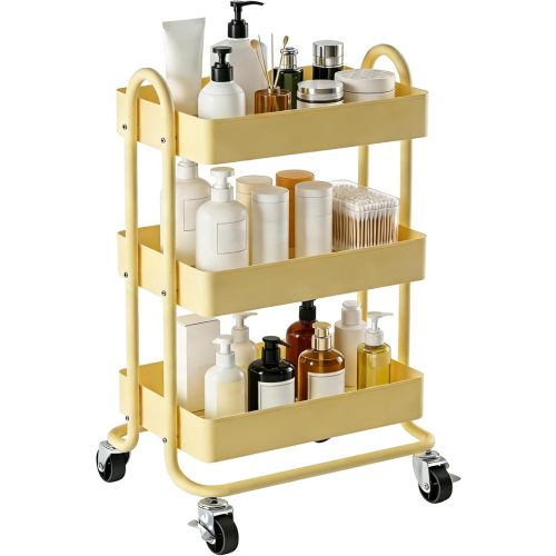 3 Tier Metal Rolling Cart