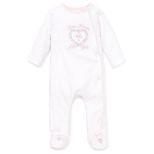 Thank Heaven For Little Girls Footed One-Piece (Headband not included)