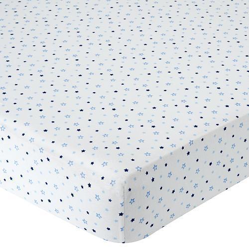 Babies R Us Knit Crib Sheet - Blue Star