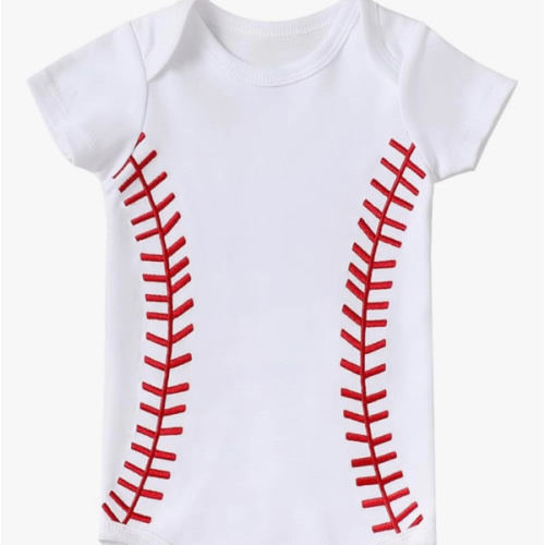 Chichoo Newborn Baby Football Baseball Soccer Sport Themed Jersey Outfit Infant Bodysuit Interlock 195 Gsm 0-24 Months