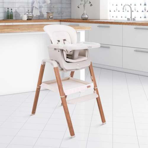 Nova Evolutionary High Chair - Scandi Walnut and Ecru