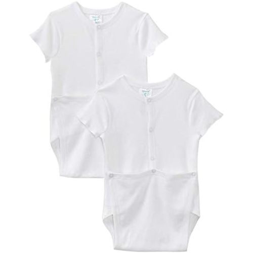 Spasilk Baby Cotton Wrap Bodysuit for Newborns and Infants, 2 Pack