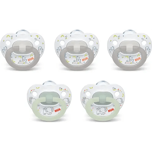 NUK Orthodontic Pacifiers, 0-6 Months, 5-Pack