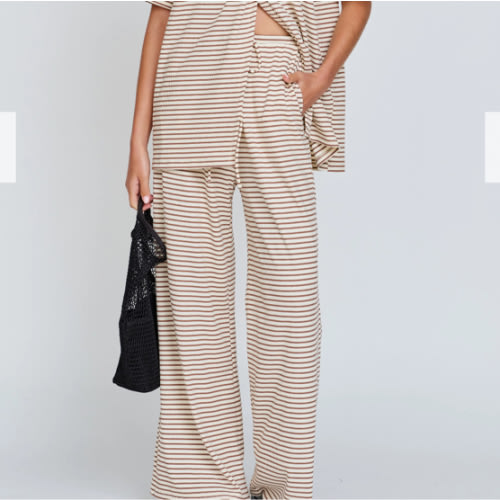 Cream and Light Brown Maternity Pants – Apero Label (2X)