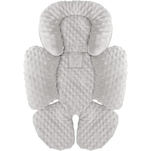 KAKIBLIN Infant Car Seat Insert, Carseat Head Insert & Body Support for Newborn, 2-in-1 Reversible Newborn Car Seat Cushion, Soft Stroller Insert for Car Seats, Bouncer, Strollers, Swing