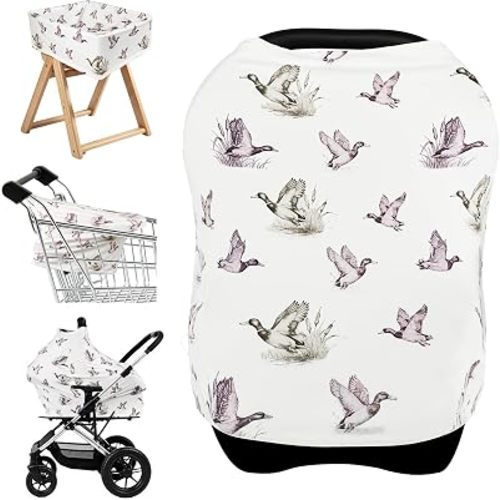 Multi-use Carseat Covers Baby,Stretchy Infant Canopy for Boys Girls, Duck