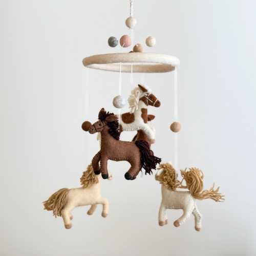 Felt Horse Baby Mobile