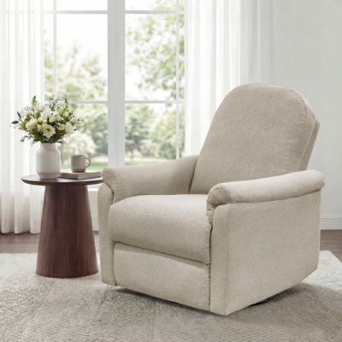 Madison Park Elio Upholstered 3-in-1 Power Recliner Swivel Glider with USB & Type-C Ports & Reviews | Wayfair