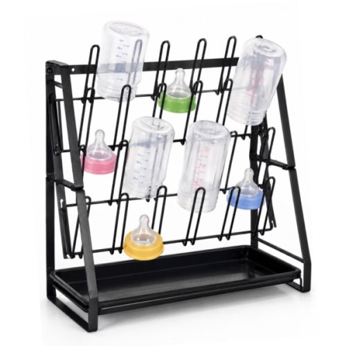 Vertical Bottle Drying Rack with Drainage Tray (this or similar product*)