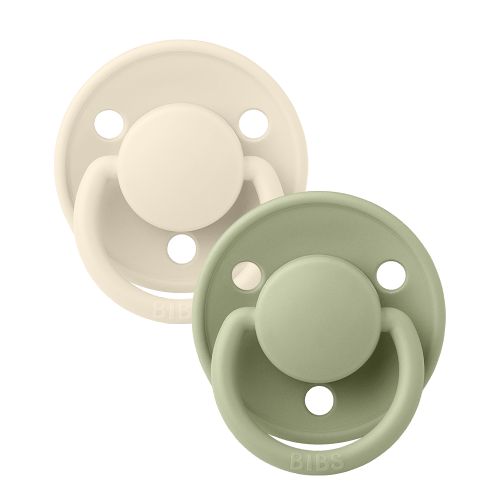 BIBS De Lux 2 Pack - Ivory/Sage