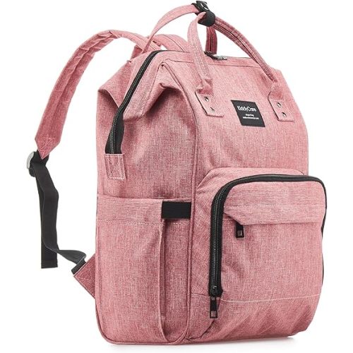 Kiddycare Diaper Backpack for Mom | Travel Backpack Featuring Baby Diaper Bags with Changing Station for Several Use, Waterproof Tote Bag Perfect for Maternity Baby Bags Stylish | Pink