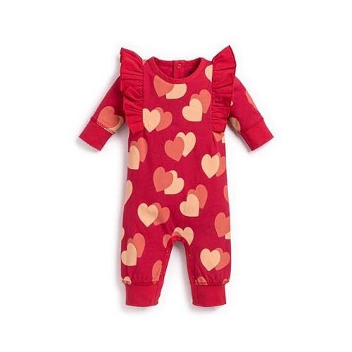 MONICA + ANDY Double Ruffle Romper, 100% Organic Baby Clothes for Girls, Baby Onesie, Newborn, Infant & Toddler Sizes