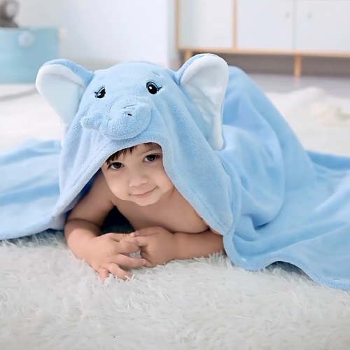 Meitianfacai Baby Towel Hooded Baby Towel Super Soft Absorbent Coral Velvet Baby Bath Towel Cute Cartoon Towel for Infants,Blue - Walmart.ca