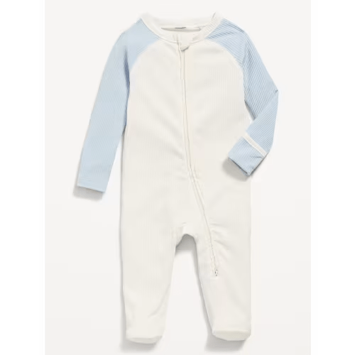 Onesie | 2-Way-Zip Sleep & Play Rib-Knit Footed
