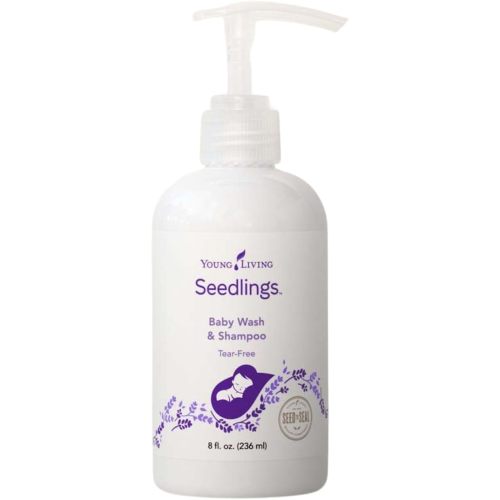 Young Living - Seedlings Baby Wash & Shampoo 8 fl oz | Gentle Baby Bath Products | Sweet & Calming Aroma for Babies | Infant Skincare for Nighttime Routine