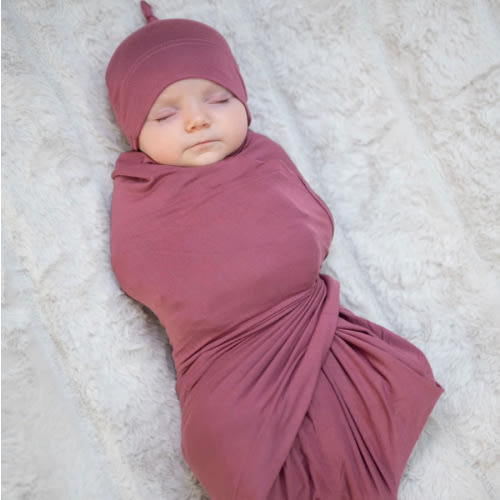 Baby Swaddle Set: Dusty Rose – Lila